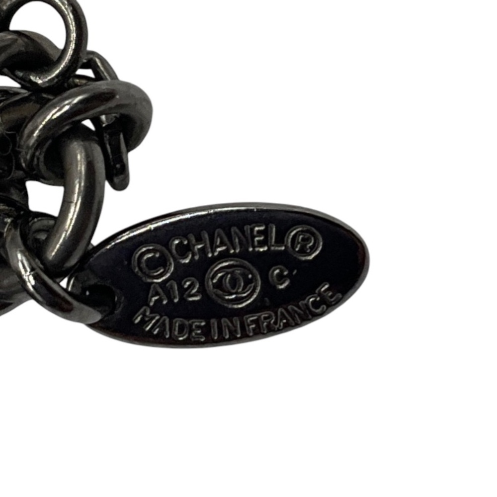 CHANEL 2012 STRASS CC LOGO PENDANT BLACK BEADS AND PEARLS MULTI STRAND CHAIN NEC - Picture 5 of 5